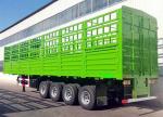 Not Self-dumping 3 Axles Fence Semi Truck Trailer For Livestock Transport Air