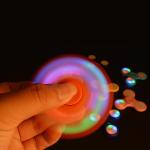 LED light Fidger Hand Spinner Torqbar Brass Finger Toy EDC Focus Gyro Gift