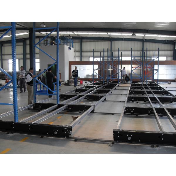 Safty Motorized Mobile Racking System , Steel Industrial Warehouse Storage Racks