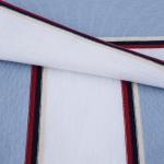 100% Cotton Striped T Shirt Fabric , Soft Double Yarn Cotton Striped Fabric