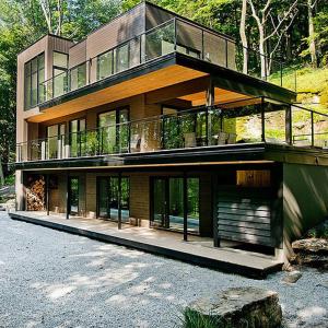 Wholesale 87SQM Pre Fab Steel Homes , Modular Steel Kit Homes Laminated Flooring from china suppliers