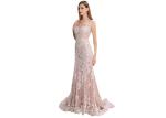 Romantic U - Neck Middle Eastern Wedding Dresses Sweep Train Style Floor Length