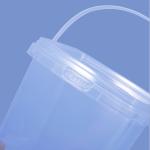 Printing Round 1 Liter Transparent Plastic Bucket for Chocolate Cookies Food