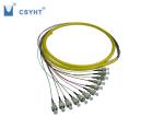 12 FO Multimode / Single Mode Fiber Pigtails Φ0.9mm PVC / LSZH Cable Jacket