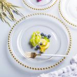 Gold Decorated Glass Charger Plates