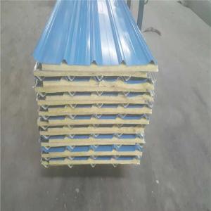 Wholesale 30mm blue glass wool roof sandwich panel with 0.476mm for warehouse from china suppliers