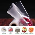 Black Printed Embossed Vacuum Sealer Bags 6x10 Inches BPA Free Precut 100Pcs