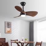 38-Inch Modern LED Ceiling Fan with 3 Blades DC Motor Remote Control Switch