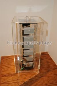 Wholesale Rotating Jewelry Acrylic Display Case , Plexiglass Lucite Acrylic Tower Showcase from china suppliers