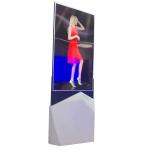55'' OLED Screen Indoor Digital Signage , Super Slim Floor Standing Kiosk