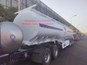 Wholesale 3Axles White Oil Tank Semi Trailer With 45CBM Loading Capacity from china suppliers