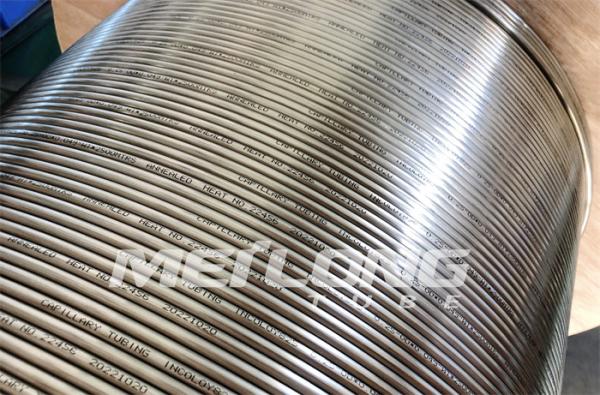 Incoloy 825 Stainless Steel Capillary Tube Chemical Injection High Pressure