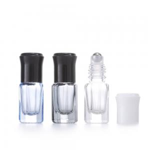 Wholesale Octagonal Small Massage Roller Bottles Steel Ball Essential Oil Bottle Vials Glass Perfume from china suppliers