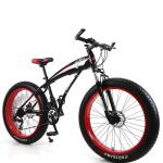 Mountain Fat Tyre Bicycle for Men Load Capacity 200kg Black Red/Black Blue/Black