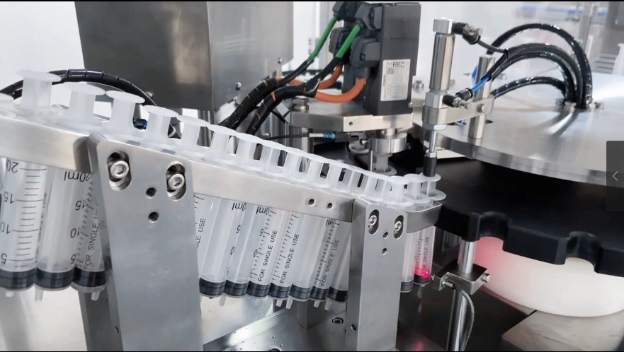 Automatic Pneumatic aseptic Gel Plugging Prefilled Paste Plastic Syringe Filling Machine