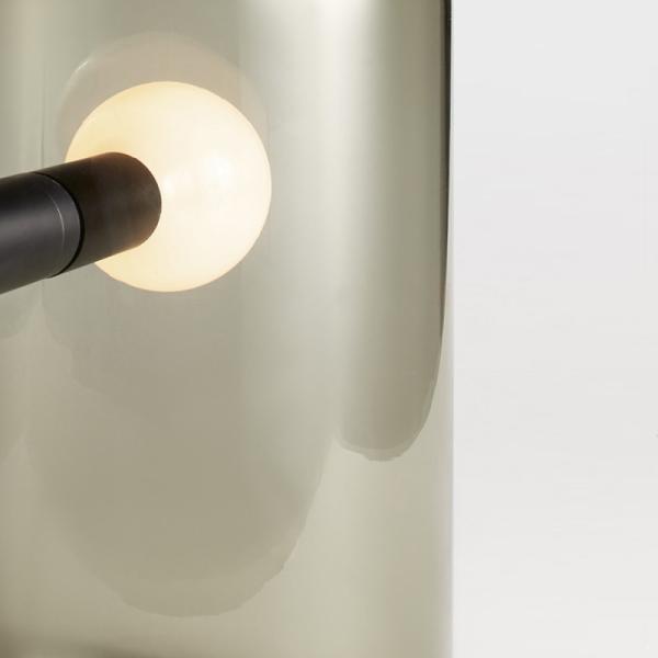 Modern Gray Glass LED Table Lamp E14 Bedside Lighting Bub Table Lamp(WH-MTB-201)