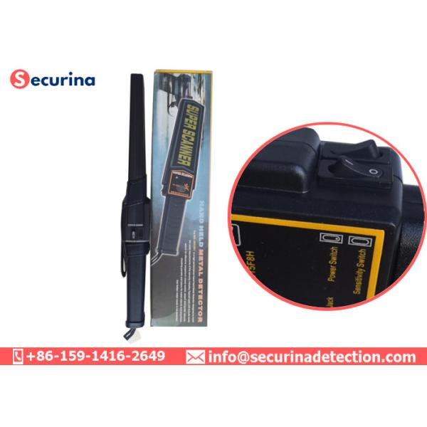 Three Button Security Metal Detector Wand For Hotels / Shopping Mall / Church