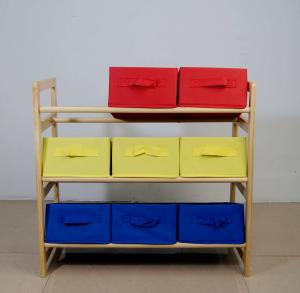 Wholesale 60CM Height Kids Playroom Furniture Toy Organizer With Nine Fabric Storage Bins from china suppliers
