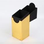Luxury rigid fip open top Single bottle Wine Packaging Box with full size black