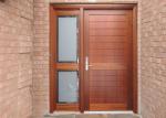 Unfinished Solid Wood Doors Single / Double Glazed Glass For Interior Room