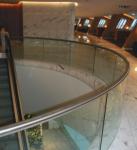 15mm Clear Toughened Curved Glass for Frameless Cantilever Panels Grouted into