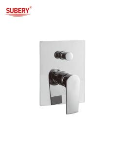 Wholesale Single Lever Concealed In-Wall Bath Or Shower Mixer With Diverter Bathroom Chrome Brass Tap Faucet OEM from china suppliers