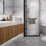 Polished Finish Indoor Porcelain Tile Panels For Clubhouse Wall Decoration