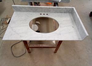 Wholesale 22 Inch Prefab Vanity Tops / White Carrera Marble Countertops Durable For Home from china suppliers