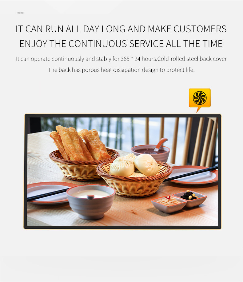 43 Inch HD Wall Mounted LCD Poster Display Ultra Thin