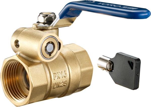 1701-DC Long Lever Female x Female Mechanical Key Lock Brass Shut-off Valve Ball