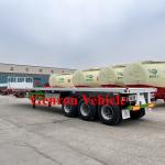 3 Axles Cement Bag Container Semi Trailer Trucks Flat Bed Container Export To
