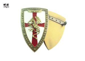 Wholesale Shirt Souvenir Emblem Name Badge / Pin Badges Zinc Alloy With Bronze Color from china suppliers