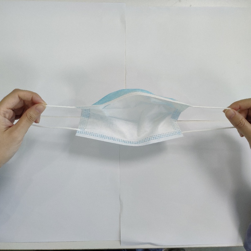 Foldable Disposable 3 Ply Face Mask With Wearloop For Safety And Air Pollution