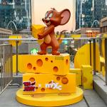Colorful 3m High 3D Cartoon Resin Fiberglass Sculpture For Event Exhibition Easy