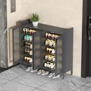 Wholesale Simple Indoor Multi-Layer multi-Functional Steel Shoe Cabinet For Home Entrance, Home Exterior Door, Elevator Aisle from china suppliers