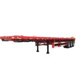 CIMC 3 axle flatbed semi trailer steel container skeleton truck trailer