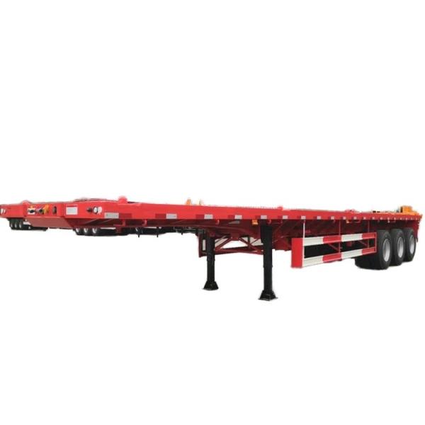 CIMC 3 axle flatbed semi trailer steel container skeleton truck trailer