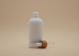 Wholesale Cylinder Shape White Glass Dropper Bottles 100ml For Cosmetic Packaging from china suppliers