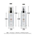 100ml Frosted Aluminum Glass Lotion Pump Bottle Skincare Cylinder Shape