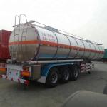 Fuel/Edible Oil Tanker Semi Trailer with Aluminium Alloy 3 Axles Cylindrical