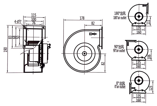 24v Dc Centrifugal Blower Fan, 120mm Brushless Bldc Exhaust Fan