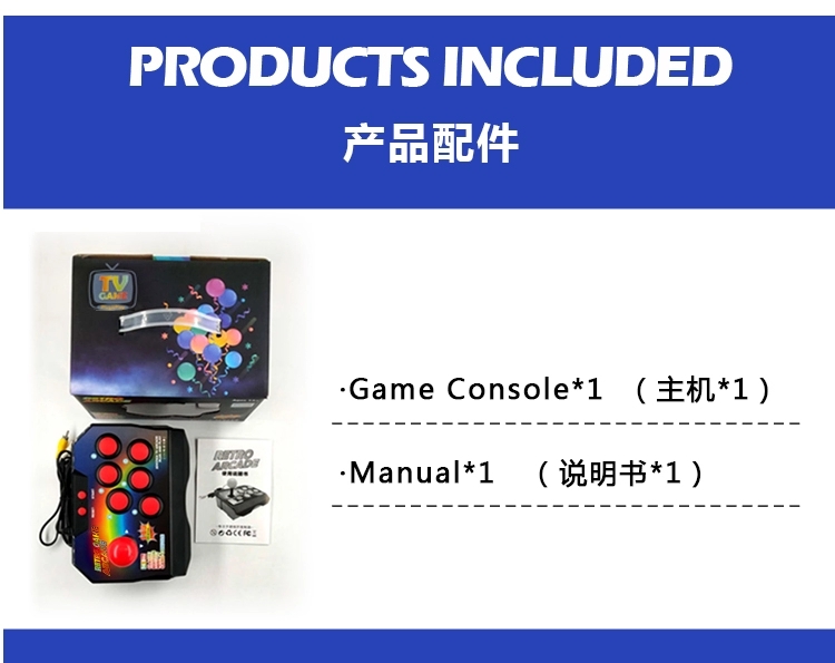 16 Bit Built-in 145 Arcade Game Retro Joystick Video Game Consoles Pocket ABS Console Players Stick Controller Console AV