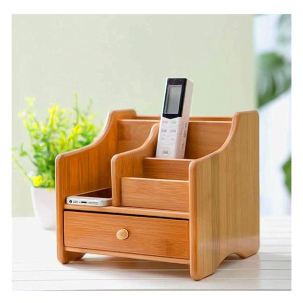 Functional Style Bamboo Makeup Storage With Drawers for Office and Jewelry Supplies