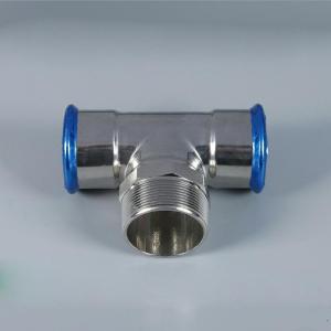 Wholesale DN50 Shape Press Fittings Stainless Steel Tee Plain End Plumbing from china suppliers