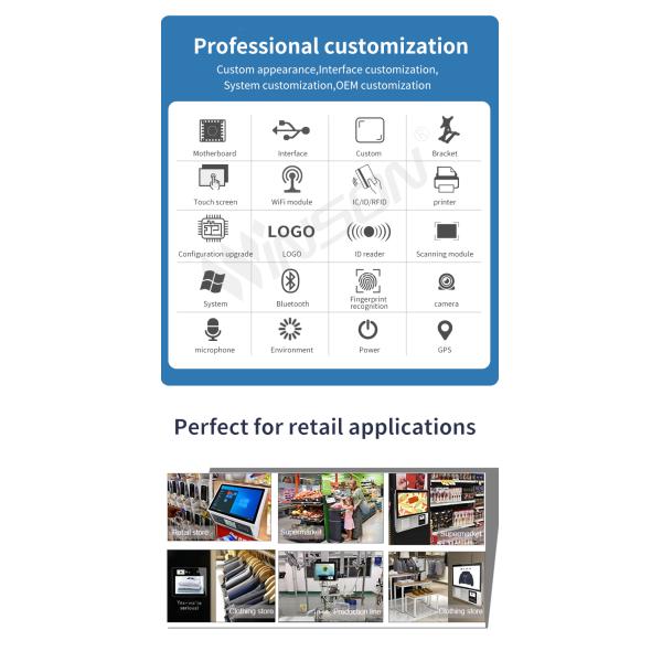 27 Inch Touch Screen Price Checker All in One Mini POS System for Supermarket Windows POS Terminal