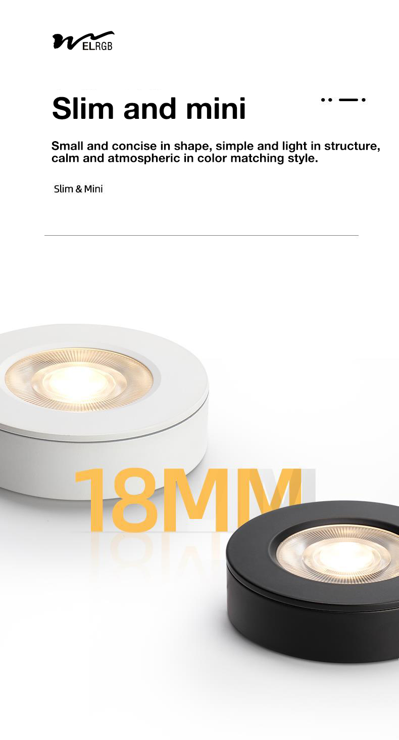 Anti Glare Open Design Spotlight for White Product Style without Perforated Ceiling
