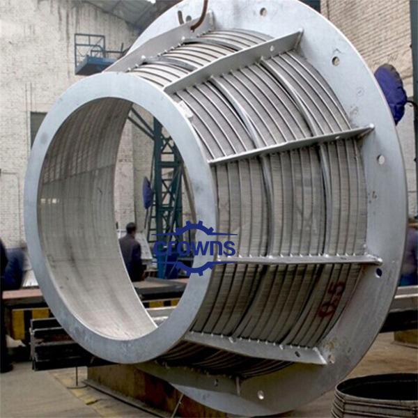 Stainless Steel Cylinder Coal Centrifuge Basket Wire Wrap V Shape Wedge Wire Mesh Sieve Basket