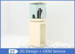 Modern Black Wooden Glass Jewelry Tower Display Cases For Window Display