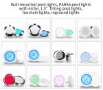 1.5 Inch Anti UV Vinyl Pool Light Underwater Resin Filled AC 12V