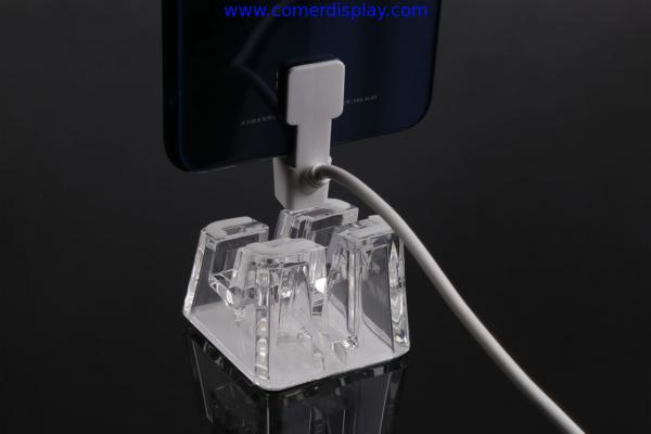COMER Acrylic Alarm Security Tablet Stand with alarm controller system for mobile phone retail stores